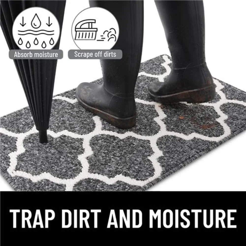 Indoor Door Mat, 59x35, Non-Slip Absorbent Resist Dirt Entrance Mat, Washable